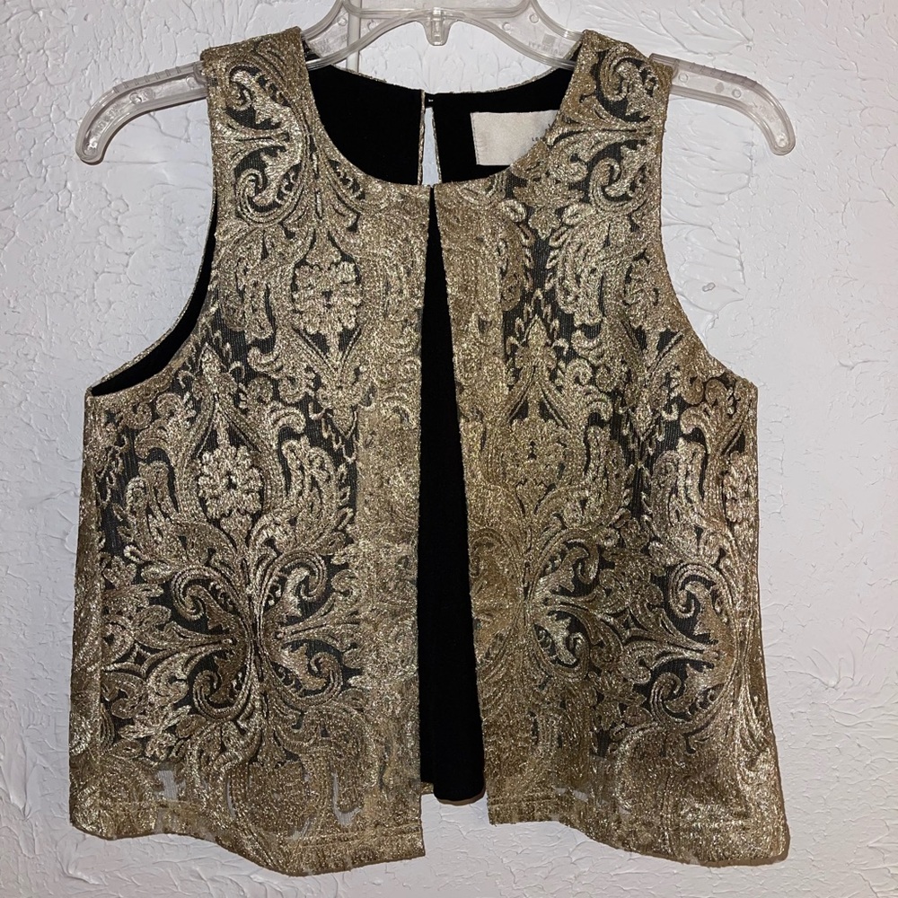 Size Small Gold & black blouse. J.O.A. Los Angeles